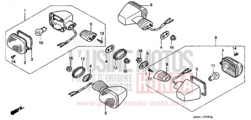 WINKER (V/W/X/Y/1,3-CM) VTR1000FV de 1997